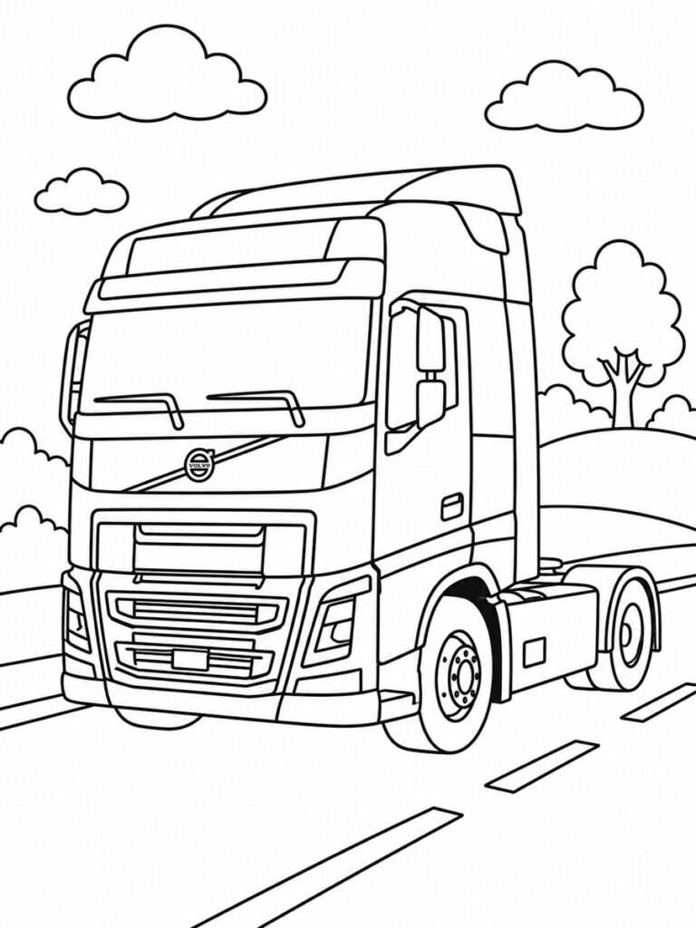 Camion Volvo Coloriage camion Volvo
