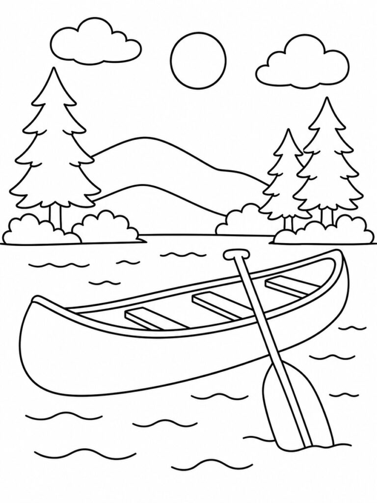 Canoë Coloriage canoë
