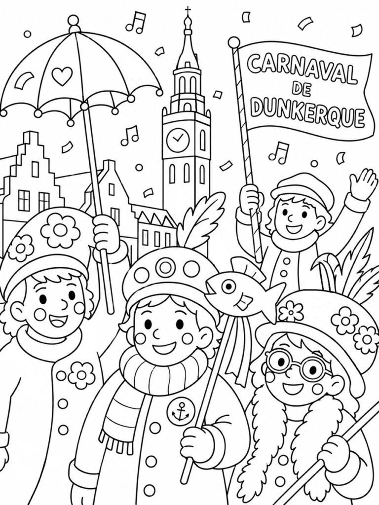 Carnaval de Dunkerque Coloriage carnaval de Dunkerque