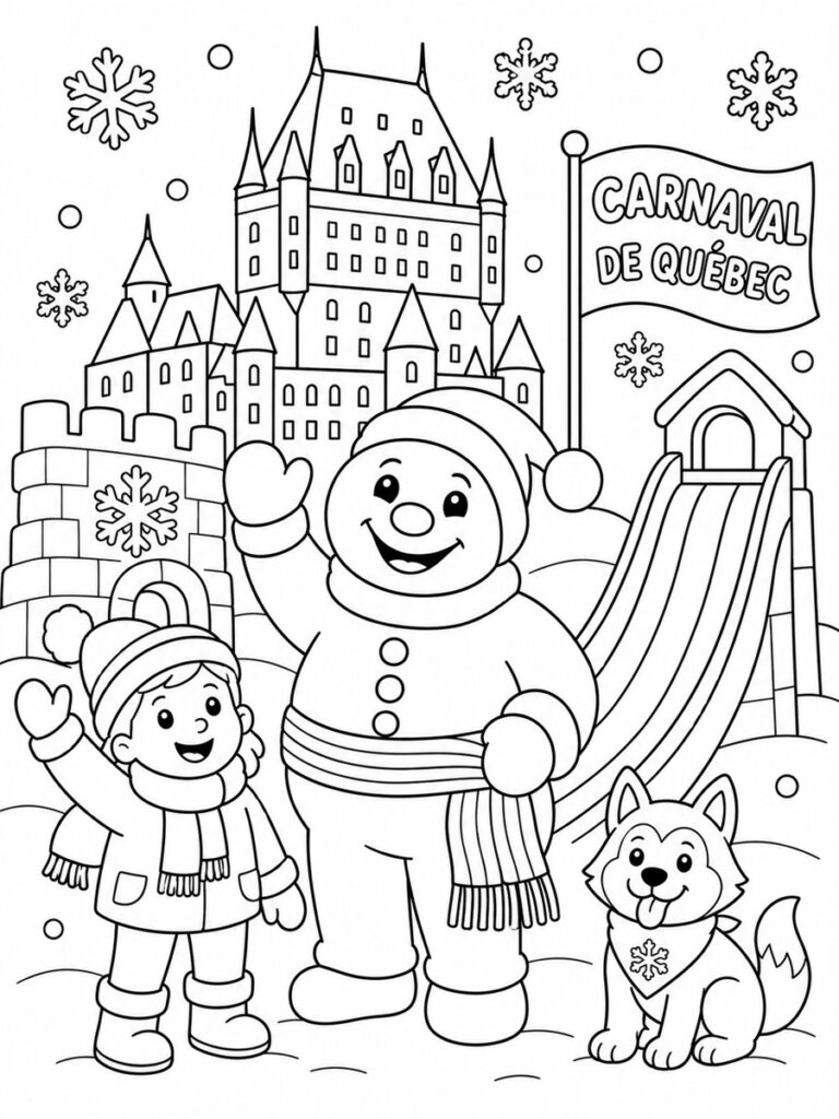 Coloriage carnaval de Québec