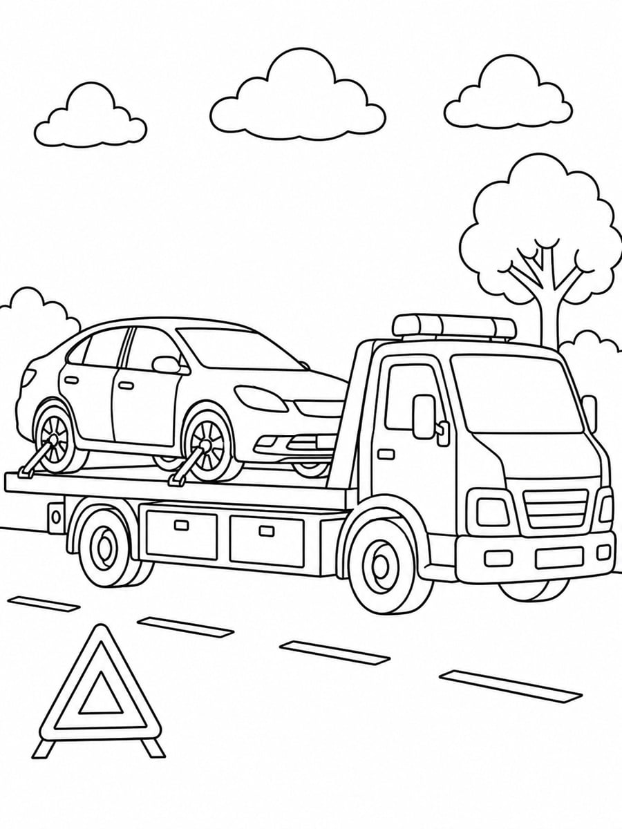 Coloriage dépanneuse