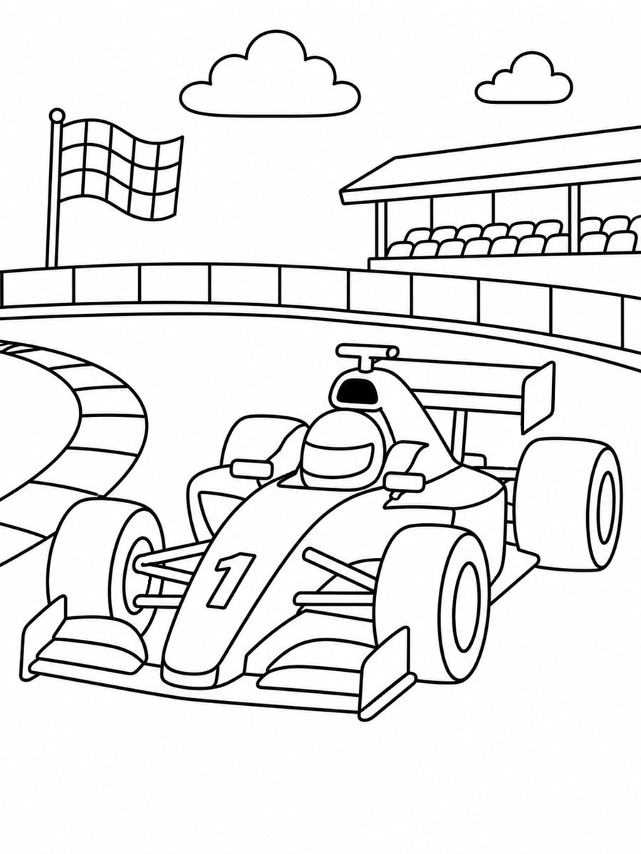 Coloriage Formule 1