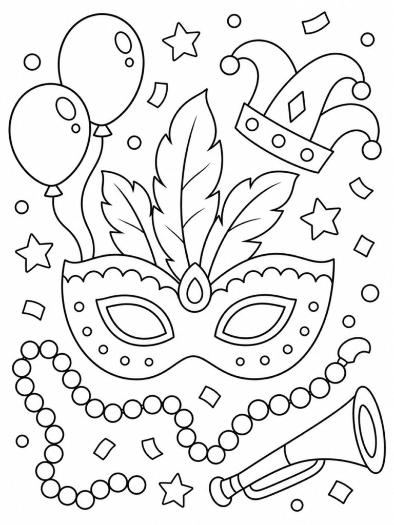 Coloriage Mardi gras