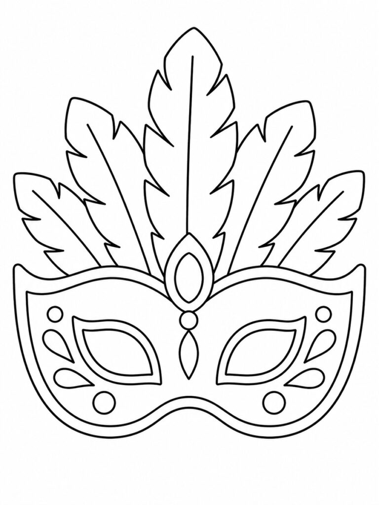 Coloriage masque de Mardi gras