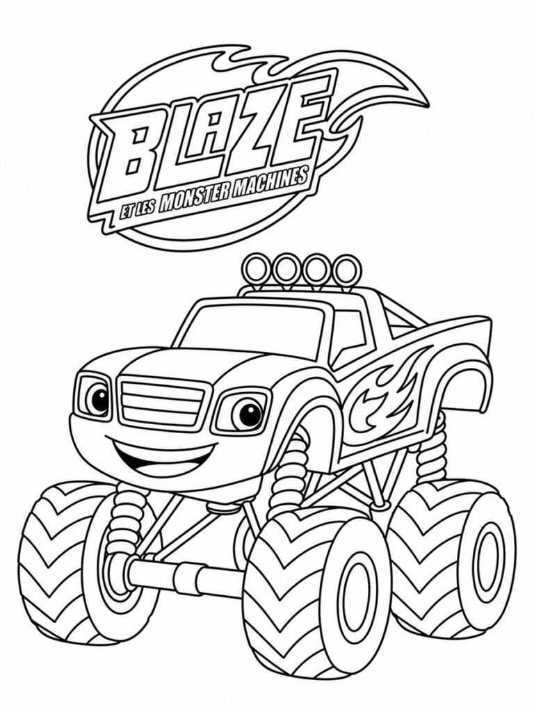 Monster Truck Blaze Coloriage Monster Truck Blaze