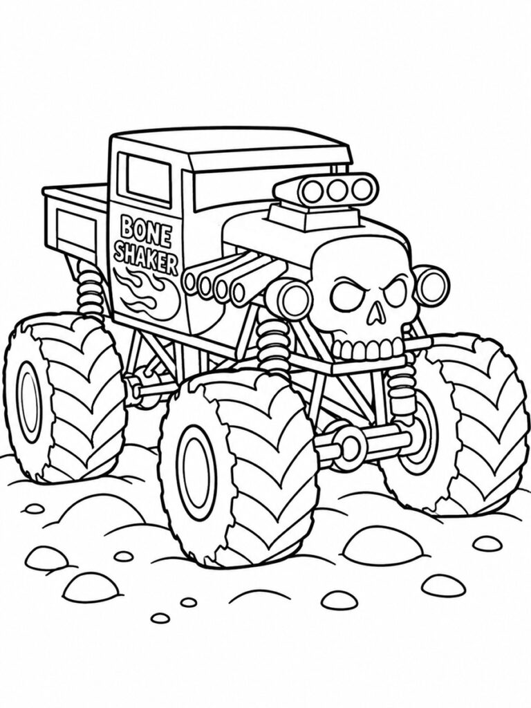 Monster Truck Bone Shaker Coloriage Monster Truck