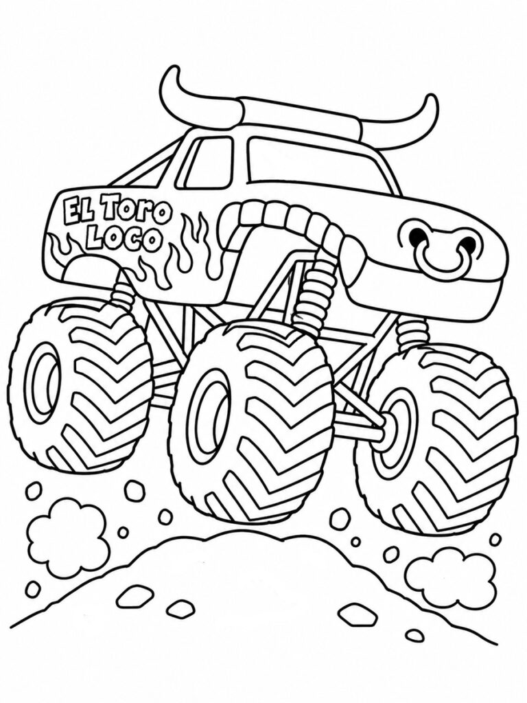 Monster Truck "El Toro Loco" Coloriage Monster Truck El Toro Loco