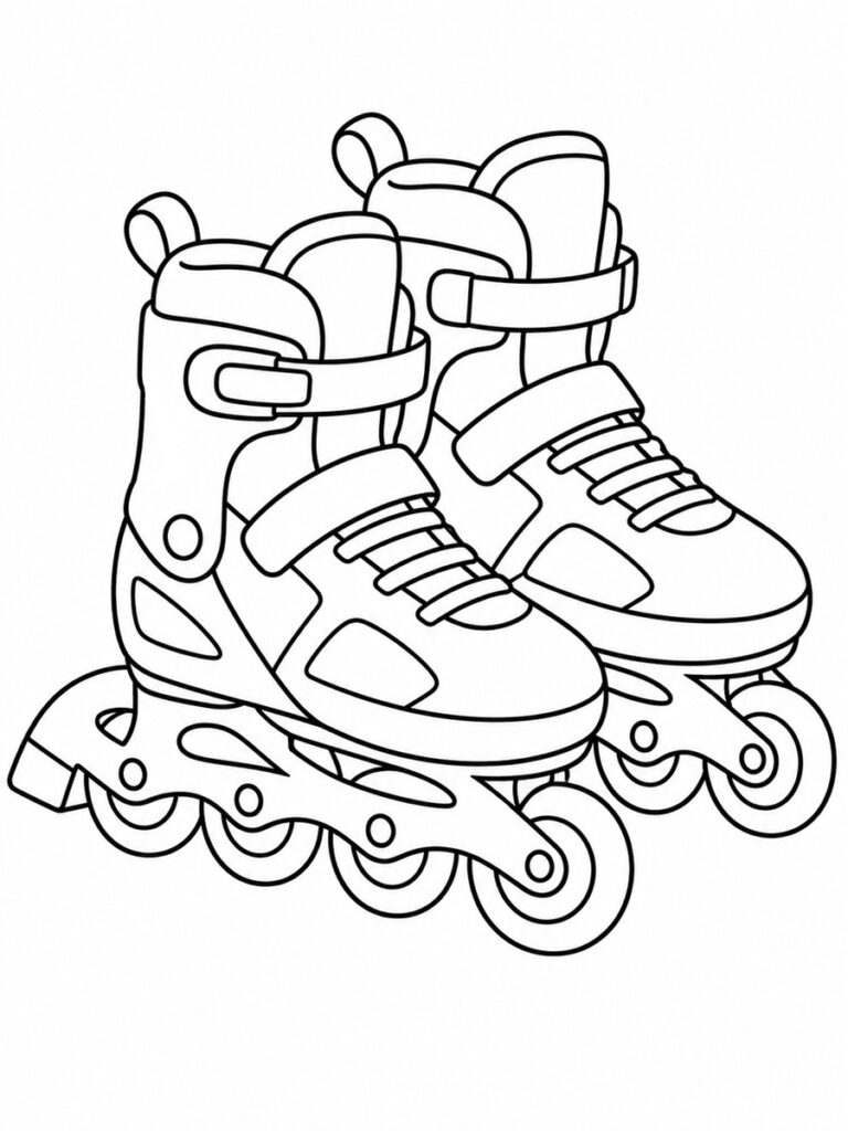 Paire de rollers Coloriage paire de rollers
