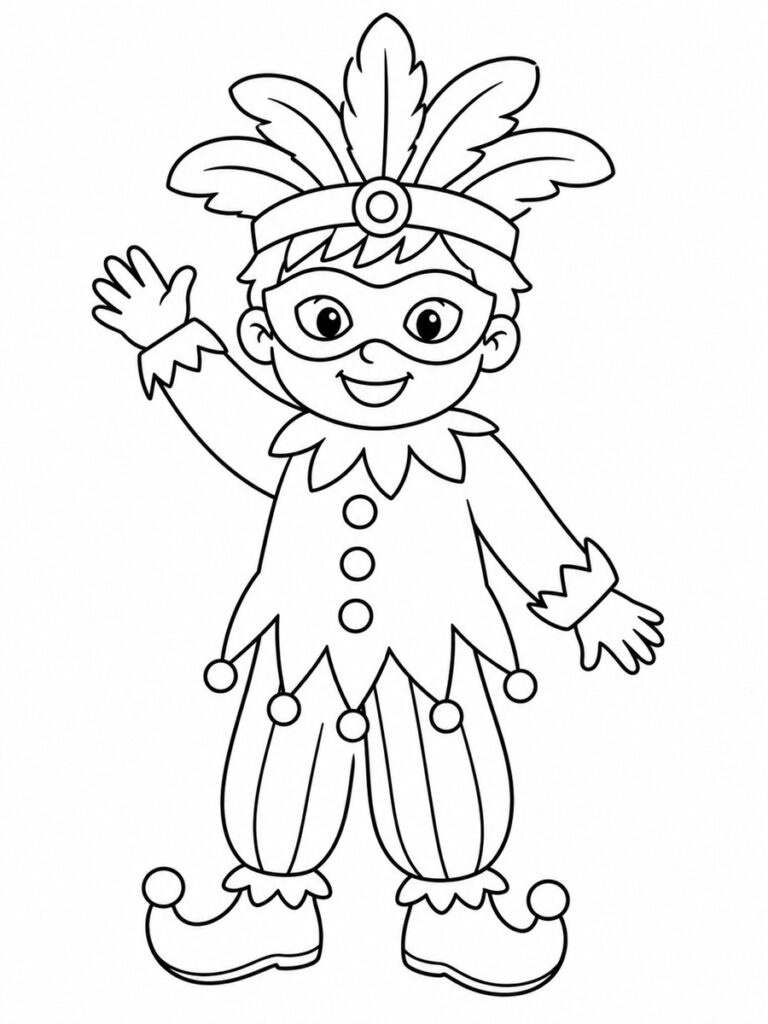 Coloriage personnage de carnaval