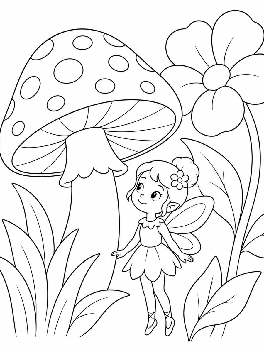 Coloriage petite fée