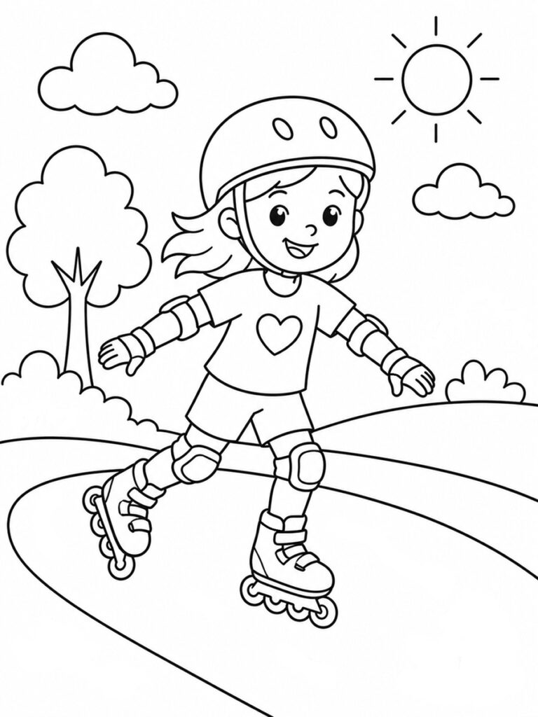Roller facile Coloriage roller facile