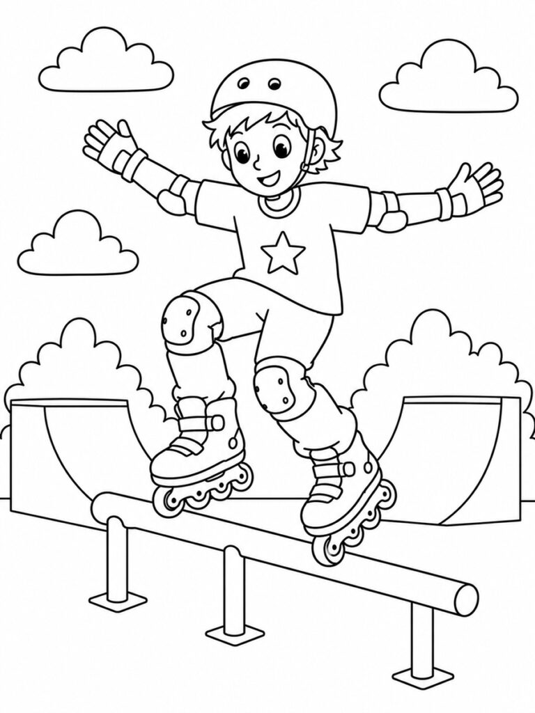 Coloriage roller freestyle