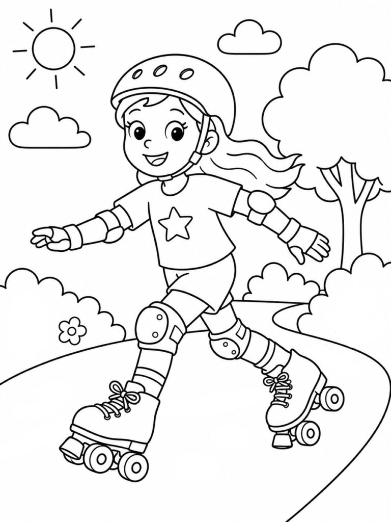 Coloriage roller quad