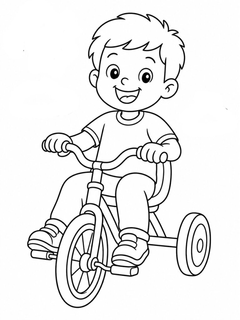 Tricycle Coloriage tricycle