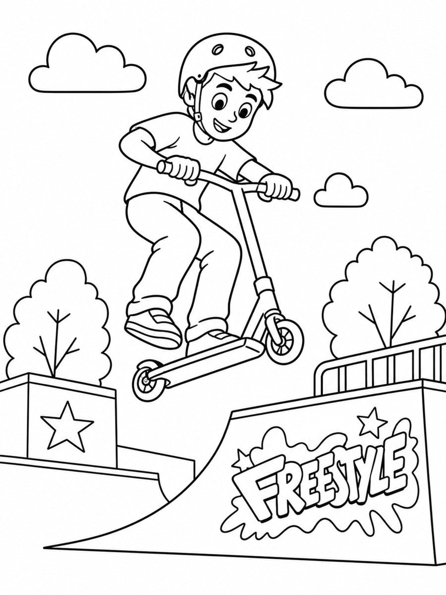 Coloriage trottinette