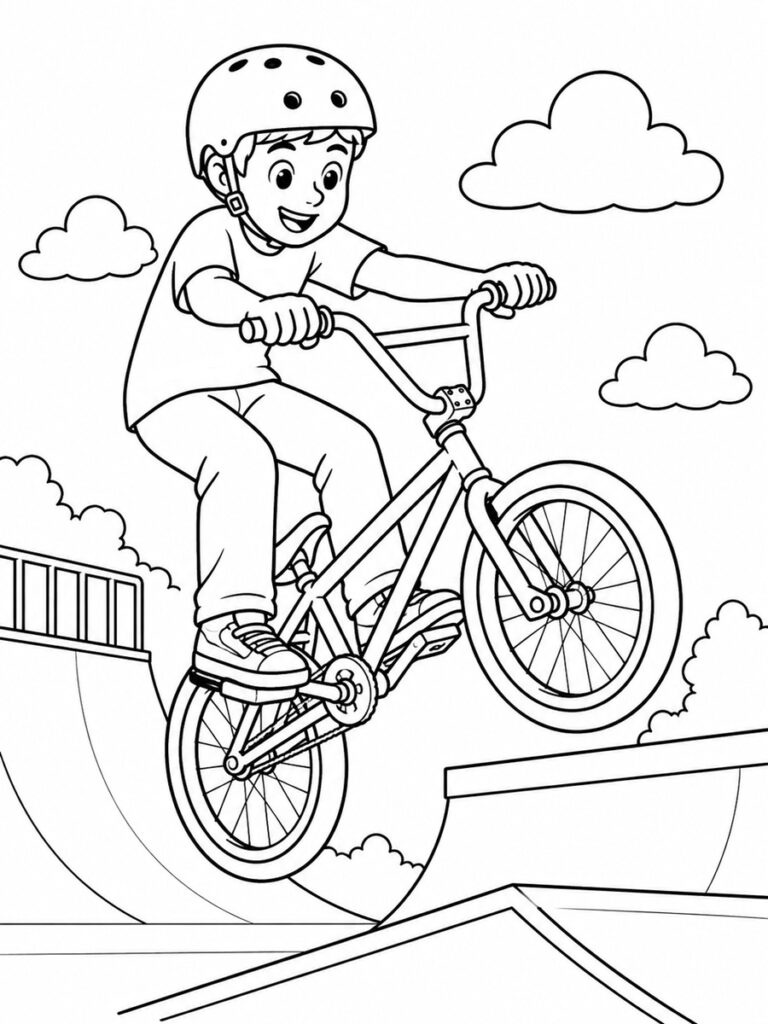Coloriage vélo BMX