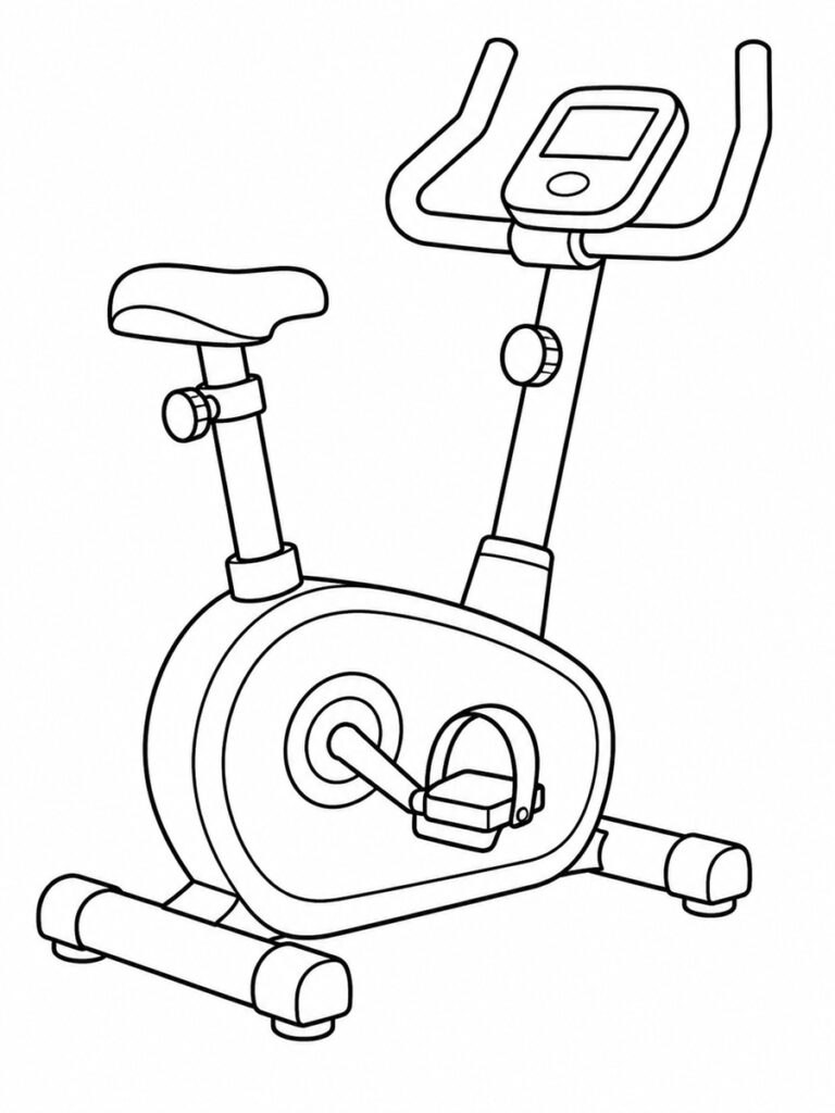Vélo d'appartement Coloriage vélo d'appartement