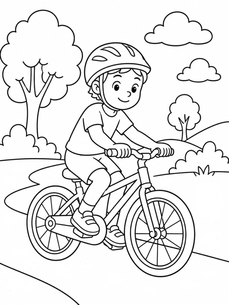 Vélo réaliste Coloriage vélo réaliste