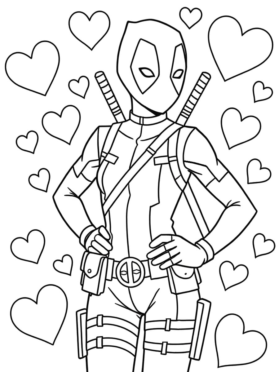Coloriage Deadpool fille