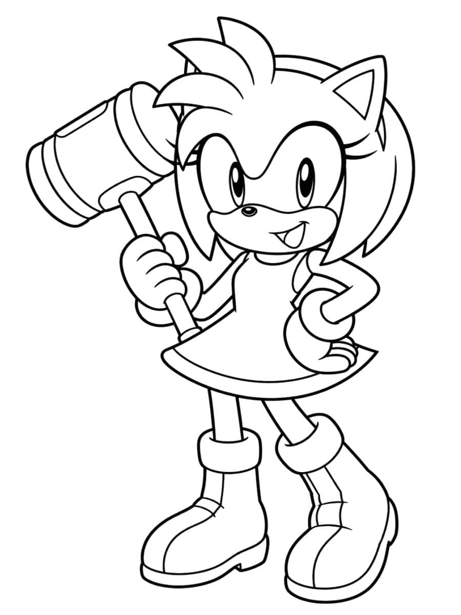 Coloriage Amy Rose