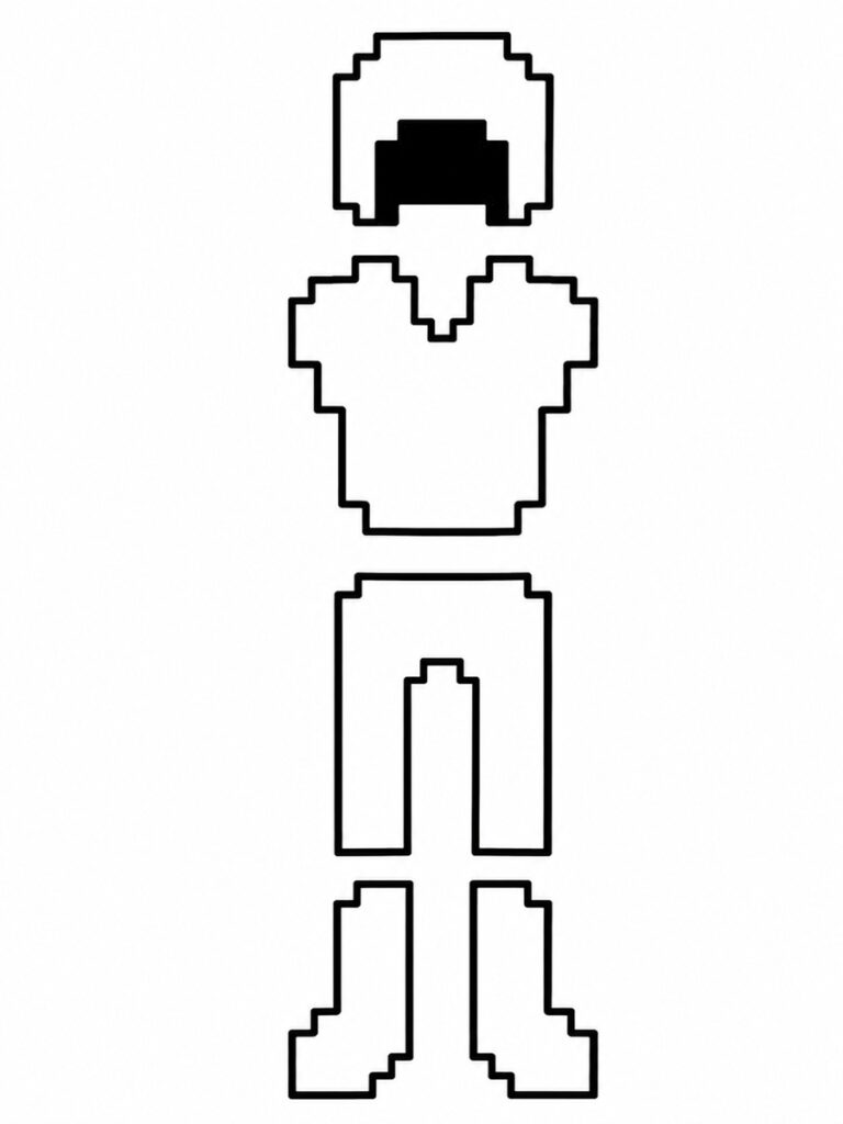 Coloriage Minecraft armure