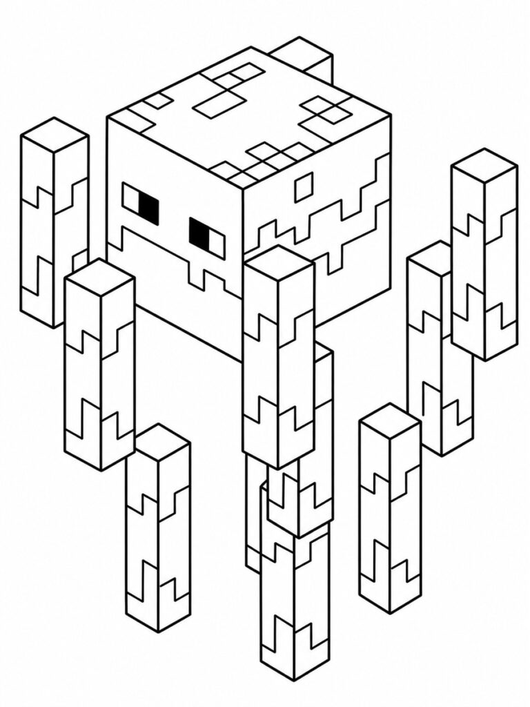 Coloriage Minecraft Blaze