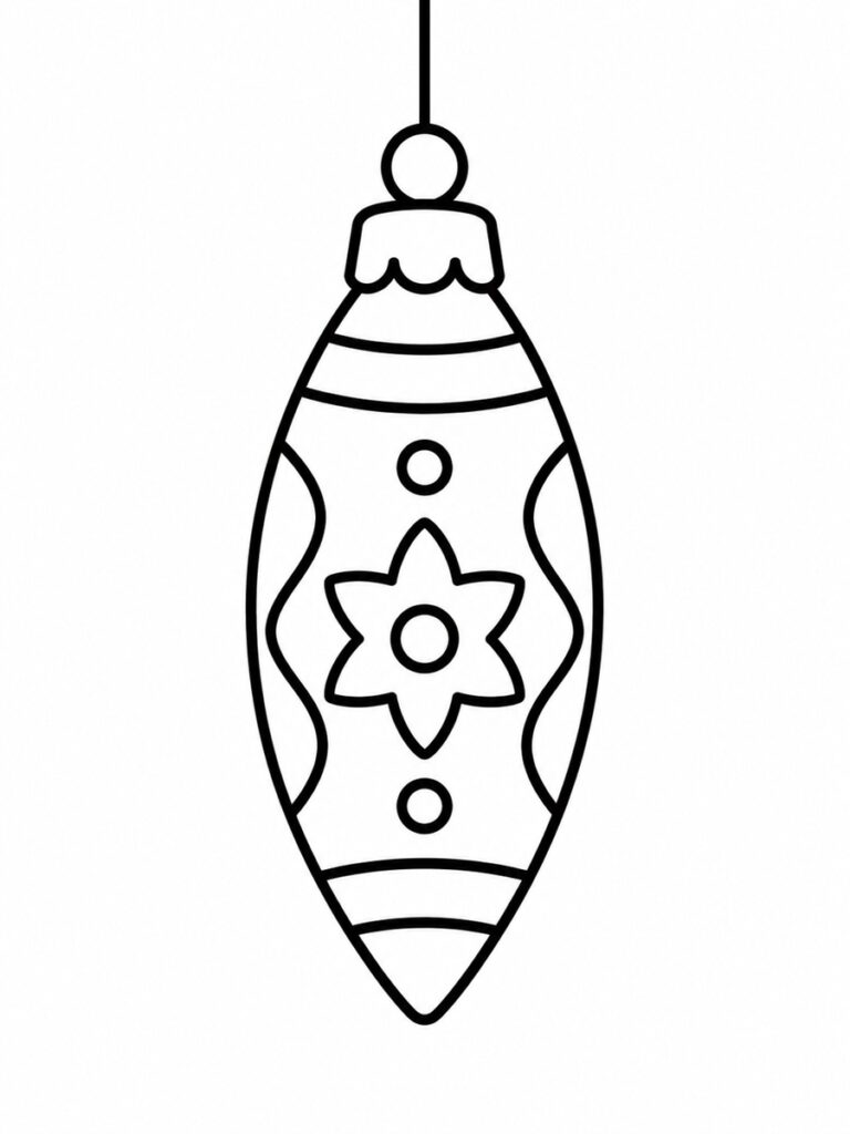 Coloriage boule de Noël maternelle