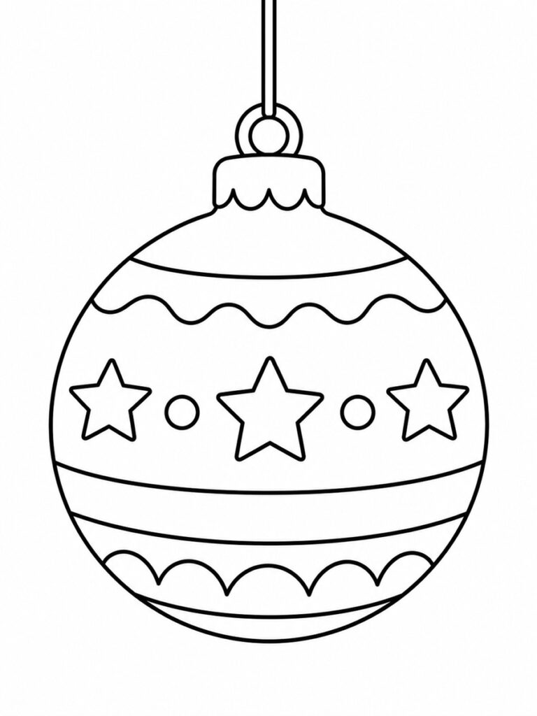 Coloriage boule de Noël
