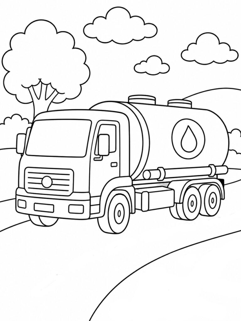 Coloriage camion citerne
