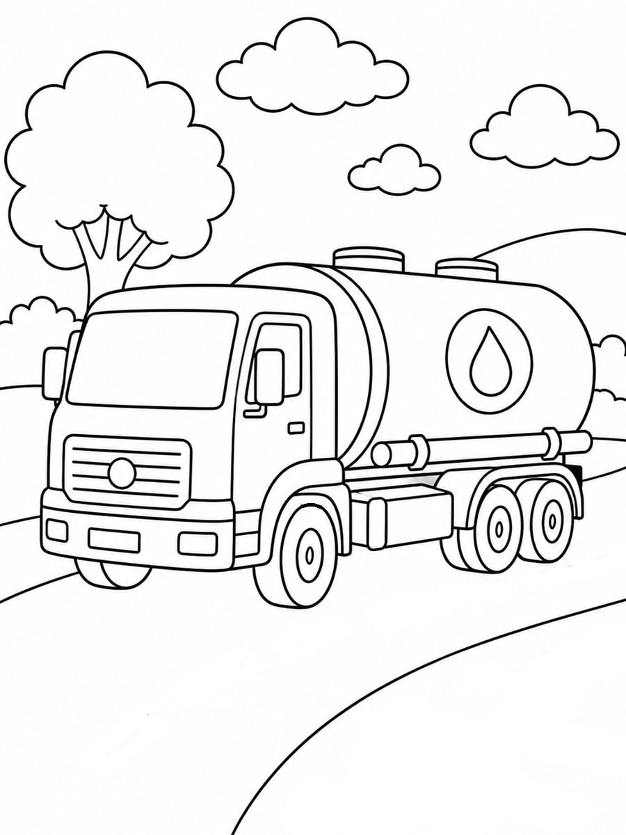 Coloriage camion citerne