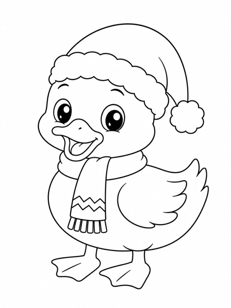 Coloriage animaux de noel