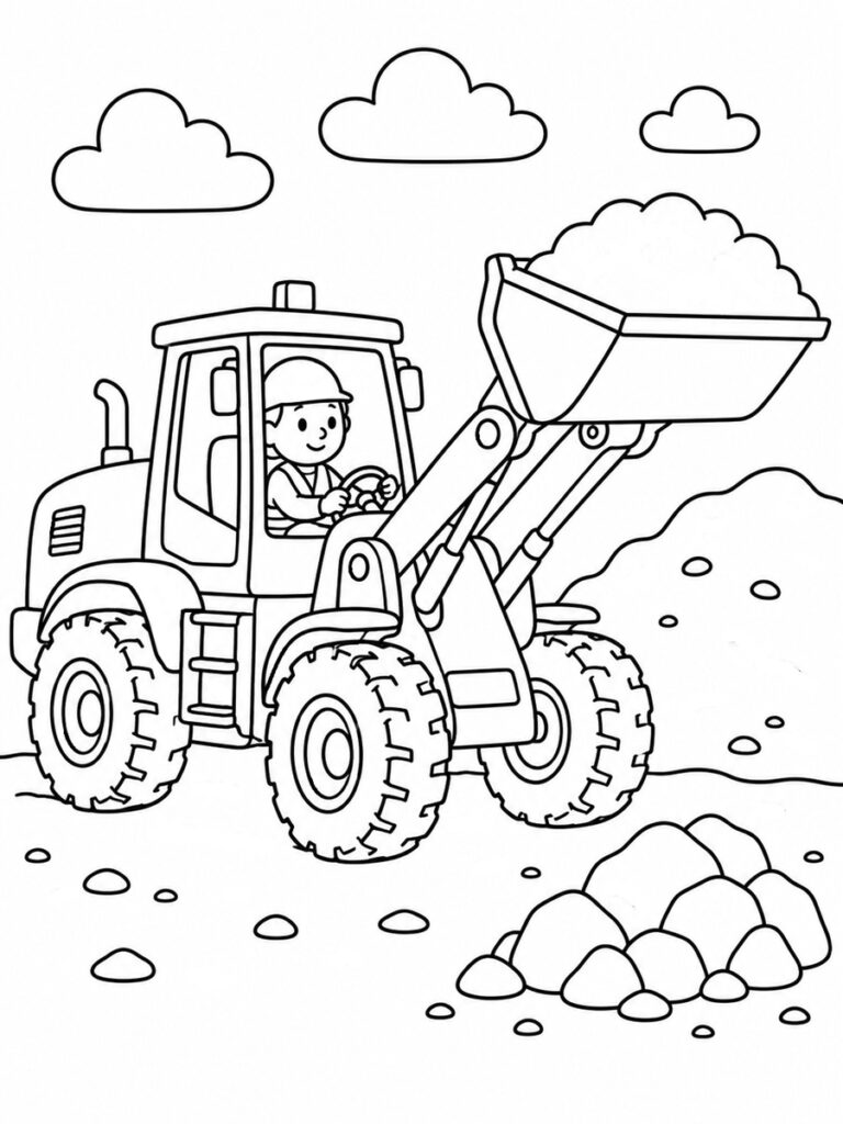 Coloriage chargeuse