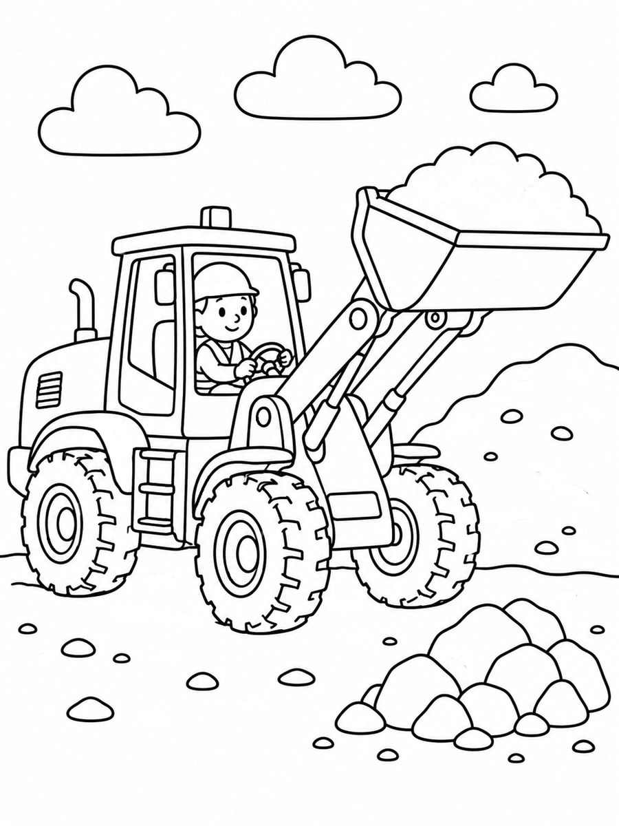 Coloriage chargeuse
