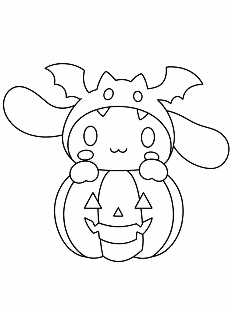 Coloriage Cinnamoroll Halloween