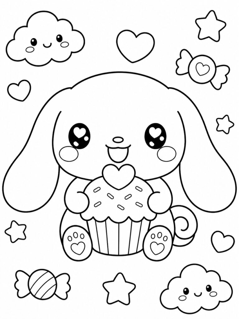 Coloriage Cinnamoroll kawaii