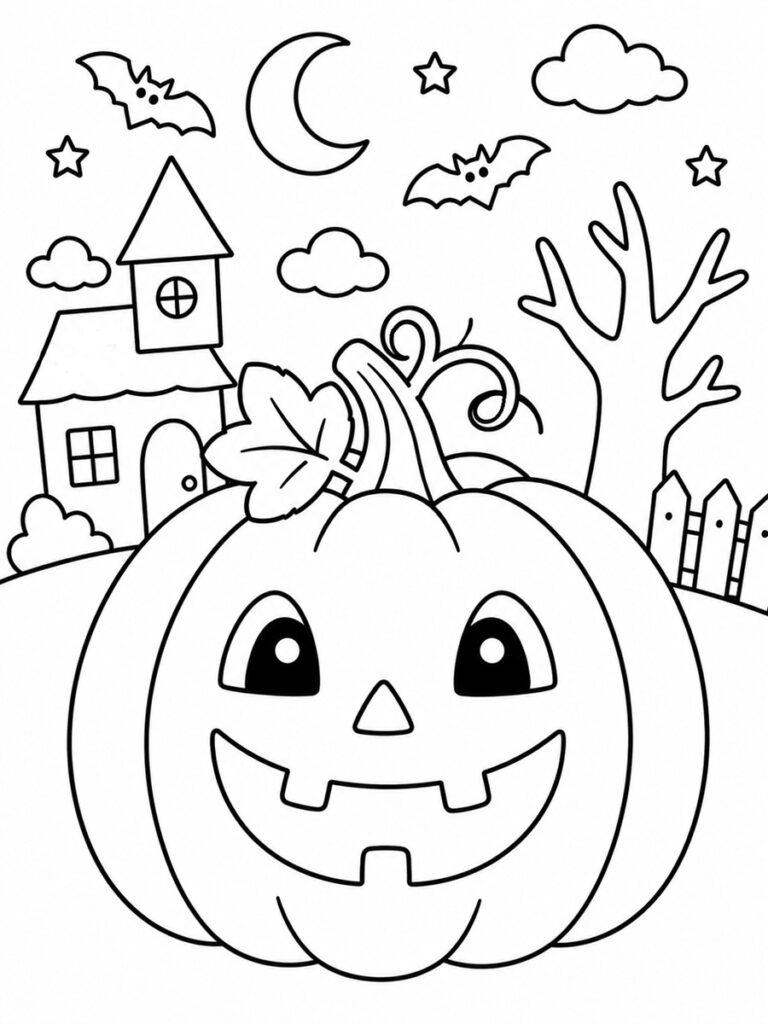 Citrouille souriante Coloriage citrouille souriante