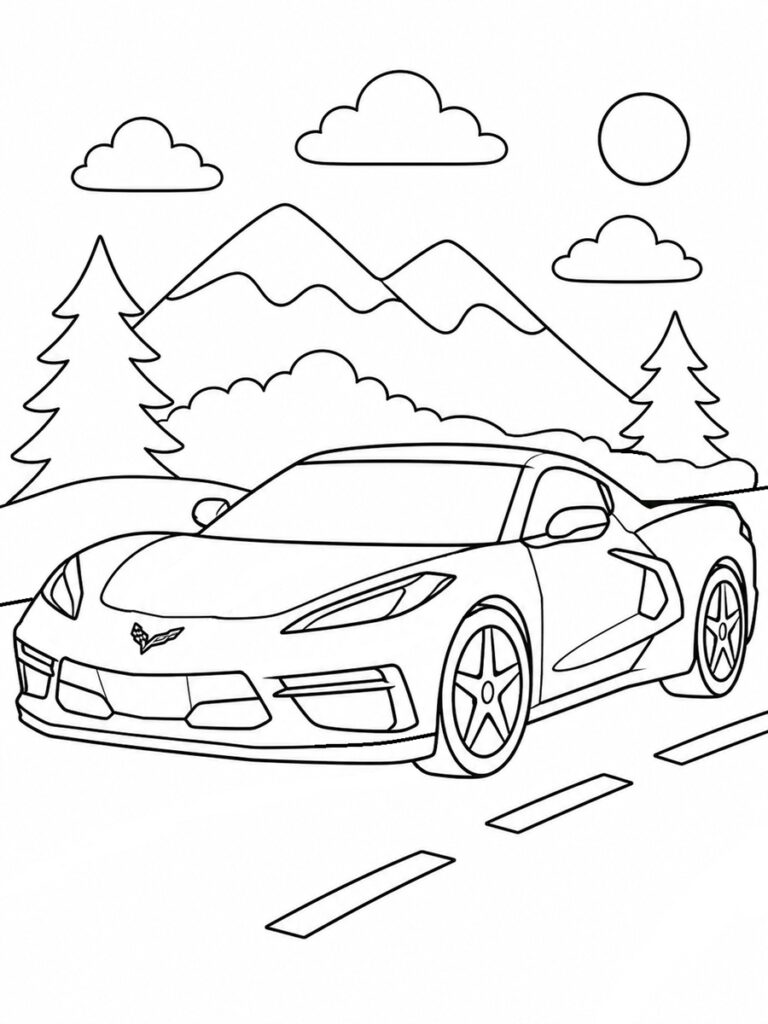 Corvette Coloriage Corvette