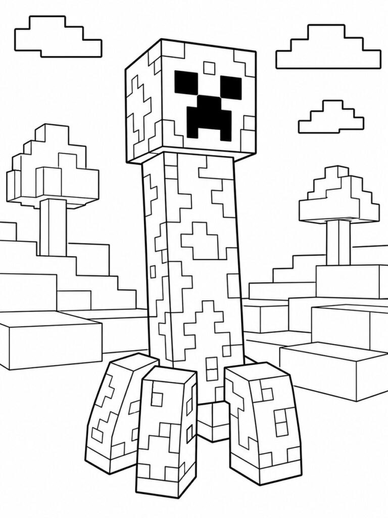 Creeper mutant Minecraft Coloriage Minecraft creeper mutant