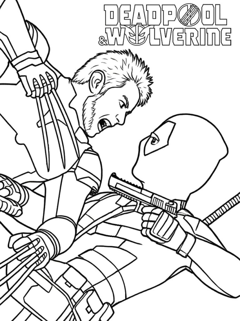 Coloriage Deadpool 3