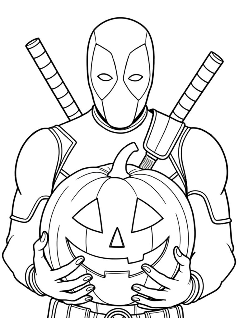 Coloriage Deadpool Halloween