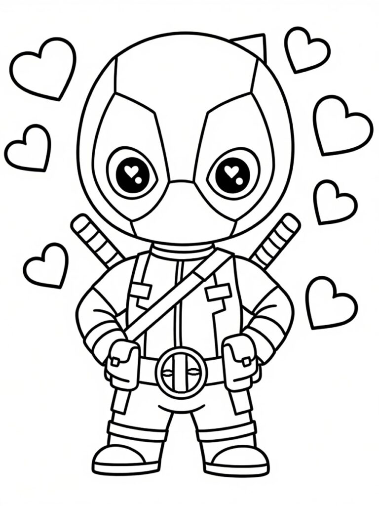 Deadpool kawaii dessin deadpool kawaii