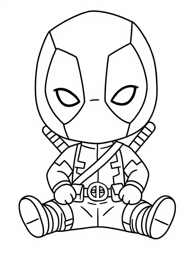 Deadpool mignon Coloriage Deadpool mignon