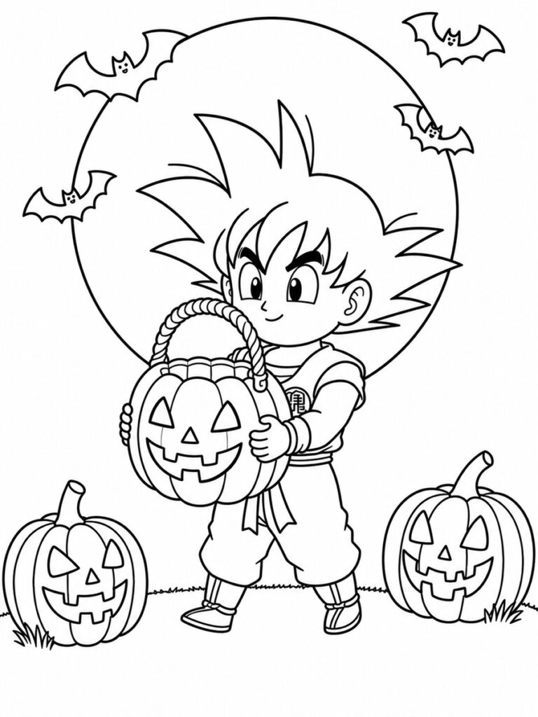 Coloriage Dragon Ball Halloween