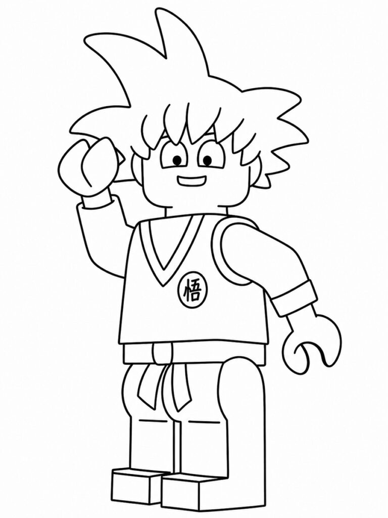 Coloriage Dragon Ball Lego