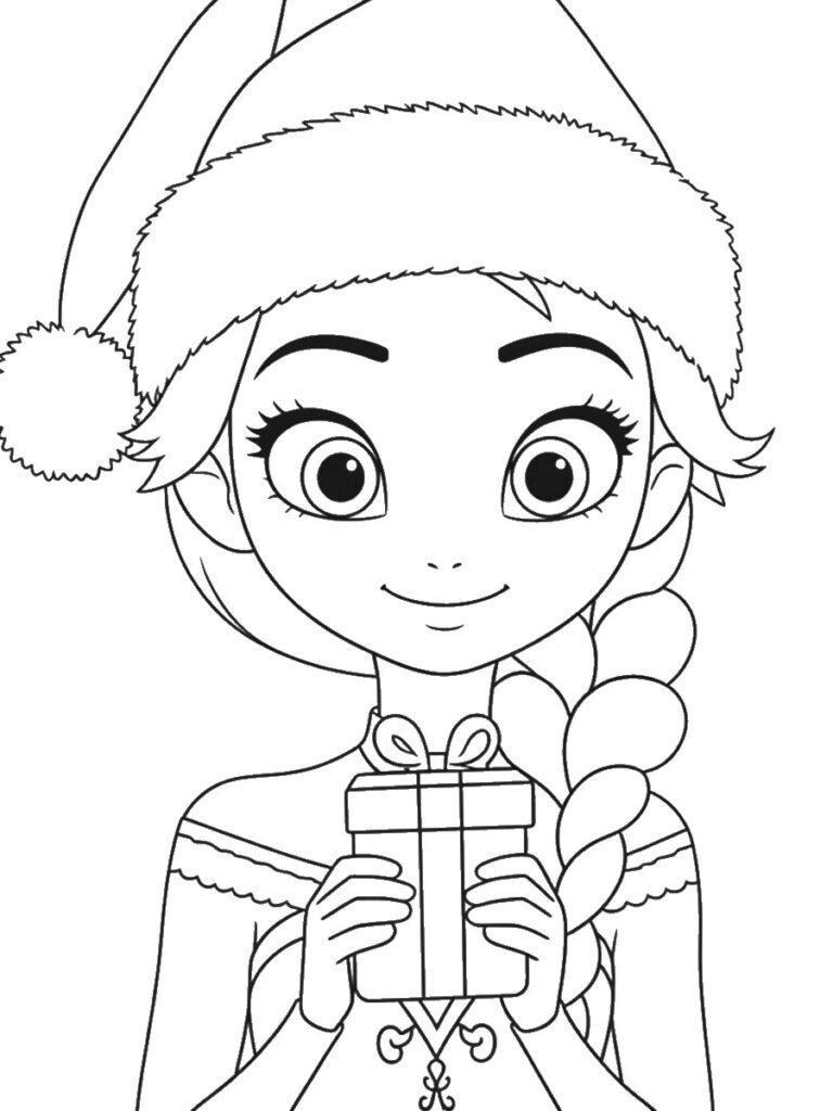 Coloriage Elsa Noël
