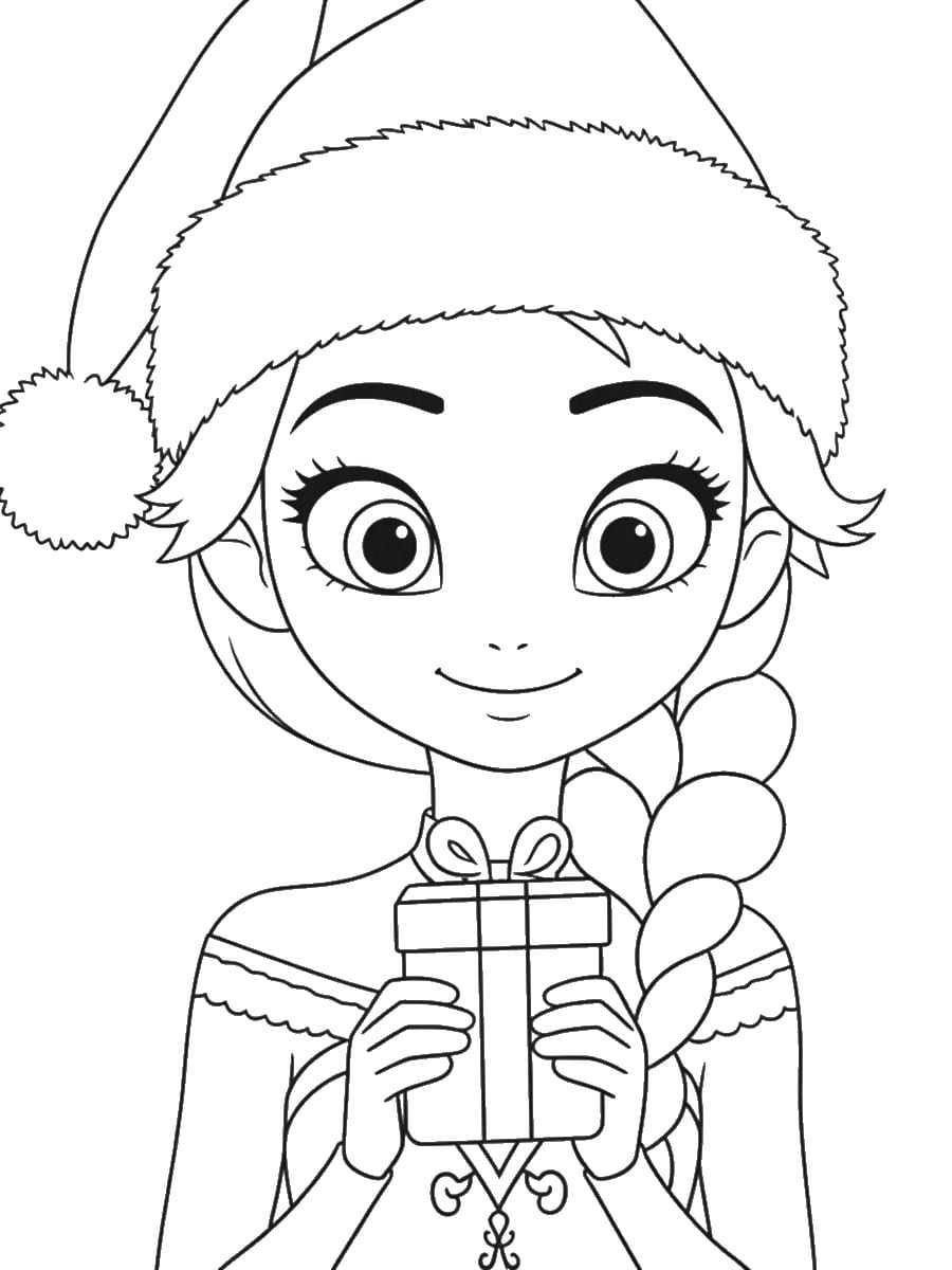Coloriage Elsa Noël
