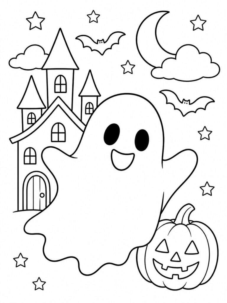 Fantôme Halloween Coloriage fantôme Halloween