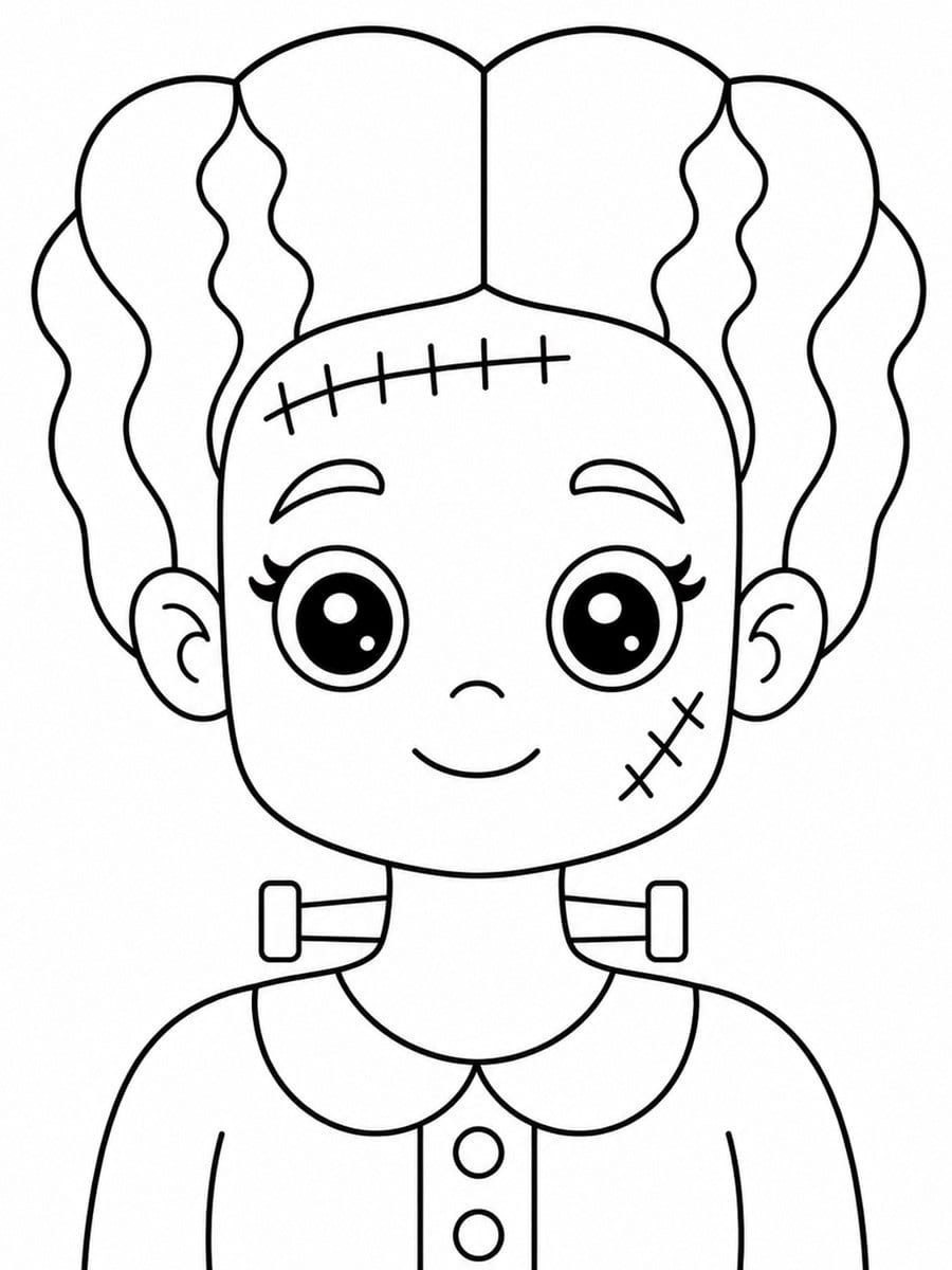 coloriage femme frankenstein