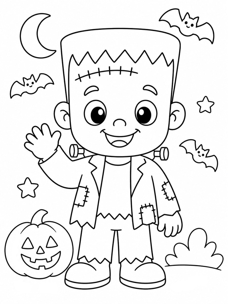 Coloriage Frankenstein Halloween