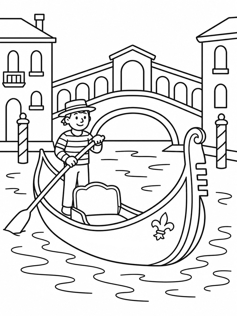 Coloriage gondole